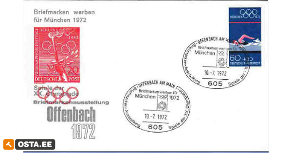 Ümbrik Olympiade München 1972 FDC 196589594 Osta ee