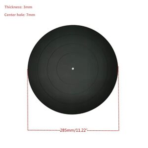Silicone platter mat universal for LP vinyl record players.  			