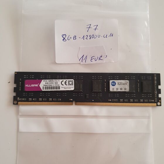 Kllisre 8GB-12800U-CL11 1tk (205903296) - Osta.ee