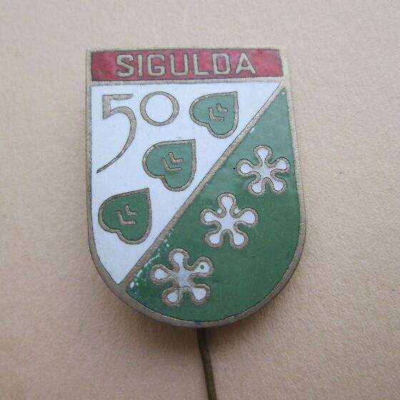 Läti NSV linna SIGULDA vapimärk, linnaõigused 50. a. 1928-78 (171703079) -  