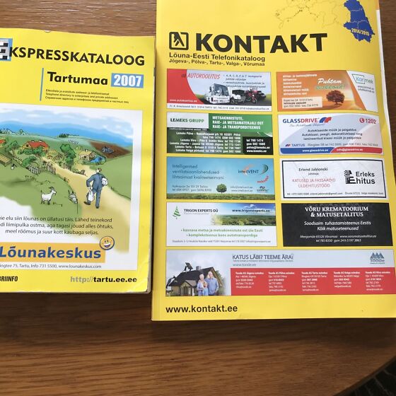 Ekspresskataloog Tartumaa 2007,Kontakt telefonikataloog (176424353) - Osta. ee