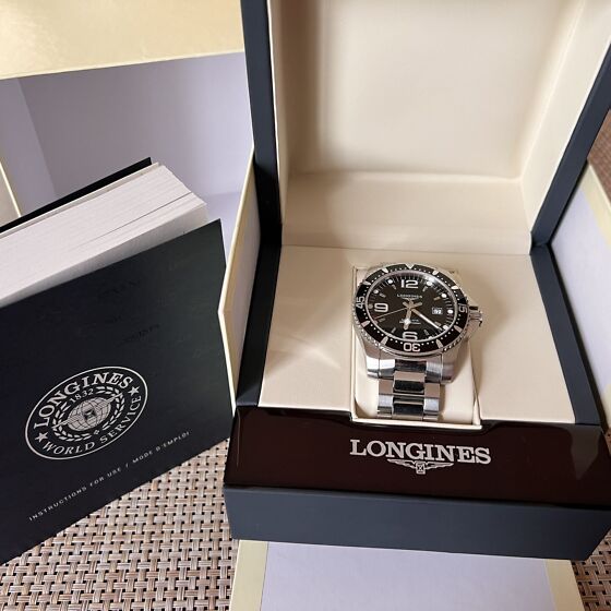 SOLD Longines HydroConquest 41mm Black Price Now 700 55 OFF