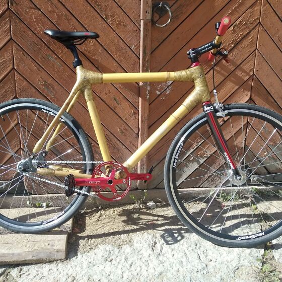Bamboo bicycle 58cm fixie, brand new, made in Estonia (143953490
