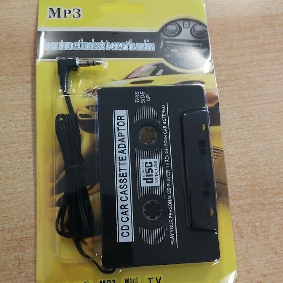Cassette Tape Adapter 3.5mm AUX Audio Play music iPod DVD CD