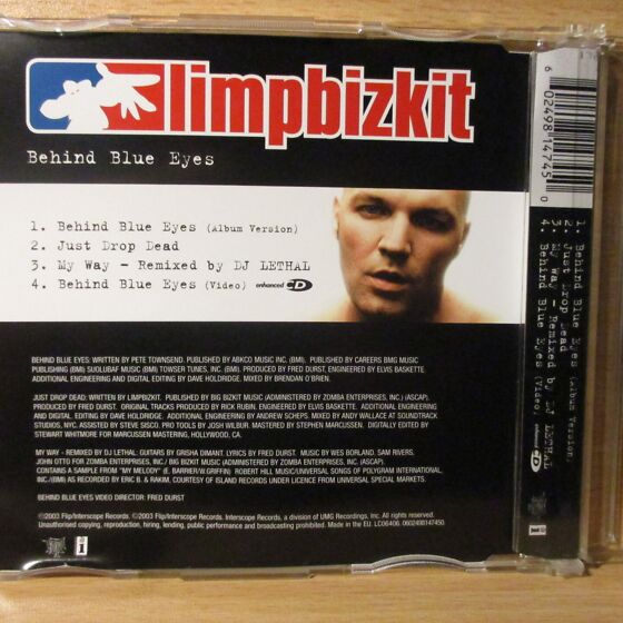 Limp Bizkit Behind Blue Eyes 2003 Cd Singel 205874017 Osta Ee