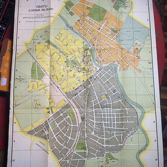 Väga hästi säilind EW aegne Tartu linna kaart 1937 (169252268) 