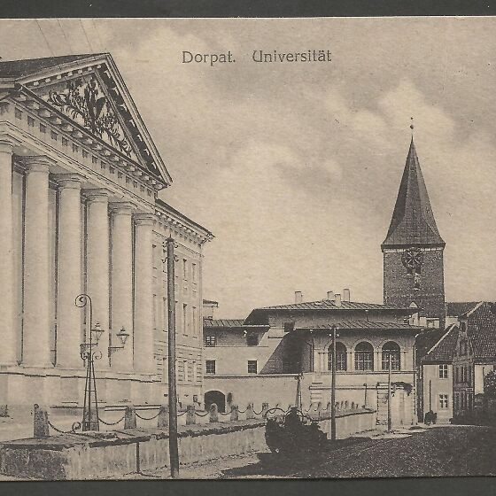 EW aegne postkaart Tartu Ülikooli ja Jaani kiriku vaatega. (189158577) -  