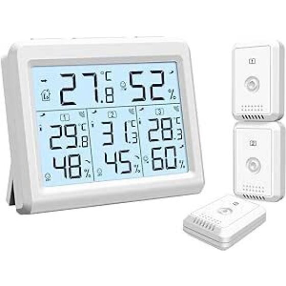 MOCREO Wireless Small Refrigerator ST5 WiFi Freezer Thermometer Alarm, Email Alert, App Notification, Data Loggi Mocreo Temperature Sensor Monitoring System