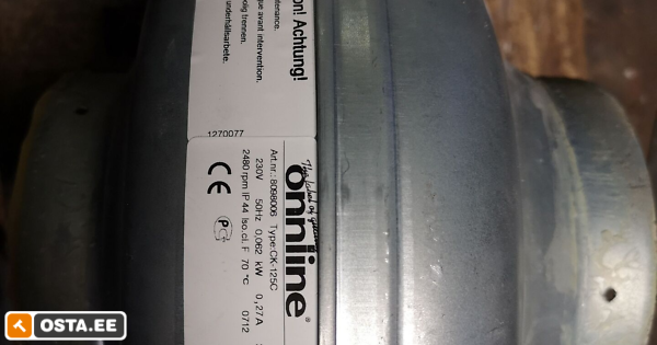 Kanaliventilaator Onnline CK125C, FINLAND!!! (141173922) - Osta.ee