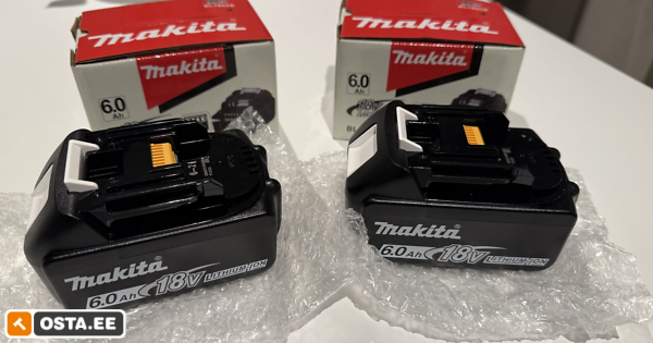 Aku BL1860B 18v 6Ah 2Tk UUS! Makita 18v akuseadmetele (245138607) - Osta.ee