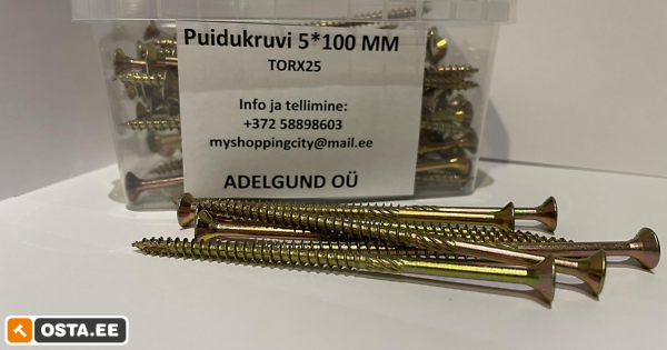 Väga head puidukruvid TORX 5 * 100 mm (Osta kohe HIND!) (216170446) - Osta.ee