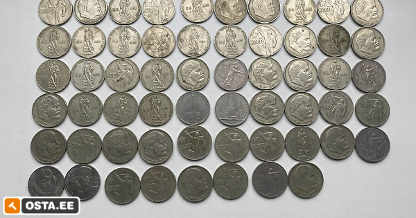 NSVL Venemaa 1 rublased mündid 58tk (214801416) - Osta.ee