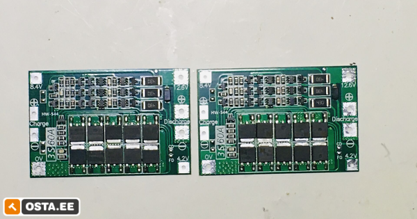 Aku kaitsemoodul LiIon 12V 3S 60A BMS balanced, 2tk/14€ (240426201) - Osta.ee