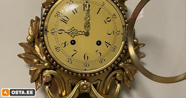 Kullatisega seinakell,töötab (243482286) - Osta.ee