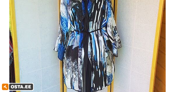 Kriss abstraktne sinimust kardigan vööga, suurus M (241028196) - Osta.ee