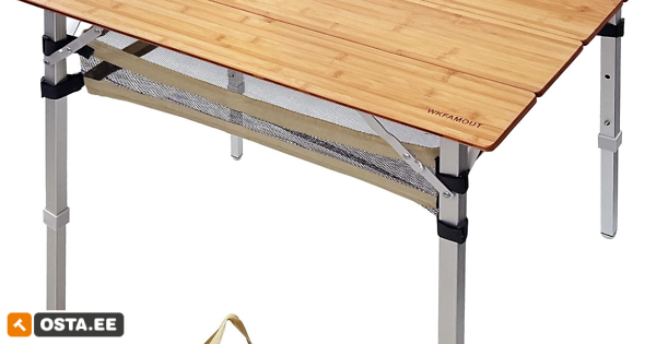 DIIL! WKFAMOUT bambusest kokkupandav matkalaud 80x55 / UUS! (245729195) - Osta.ee