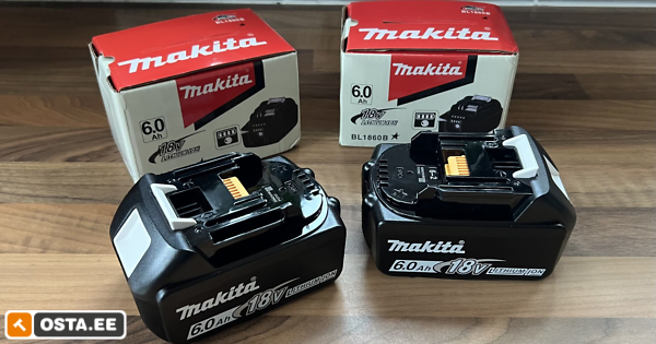 Aku BL1860B 18v 6Ah 2Tk UUS! Makita 18v akuseadmetele (244745718) - Osta.ee