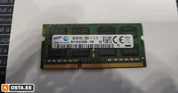 DDR3L 8GB 12800S 1600MHz SODIMM (241503139) - Osta.ee