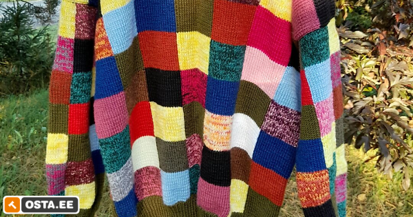 Kootud lapiline kampsun. (239544159) - Osta.ee