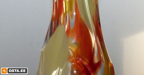 ENSV aegne kaunis TARBEKLAAS värviline vaas 100% terve (242709597) - Osta.ee