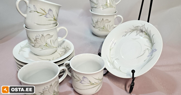 6 tassi ja 6 alustassi (242775130) - Osta.ee