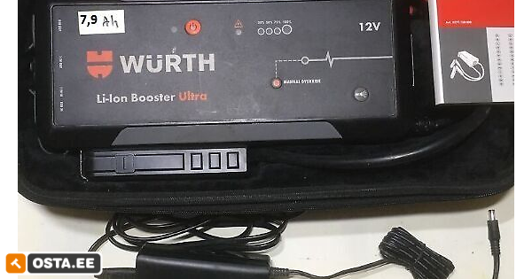 Booster Würth 12V LiIon,max 4000A, kasut. (217470390) - Osta.ee