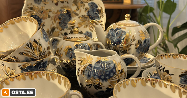 Lomonosov LFZ portselan teeserviis Kuldne aed (242534774) - Osta.ee