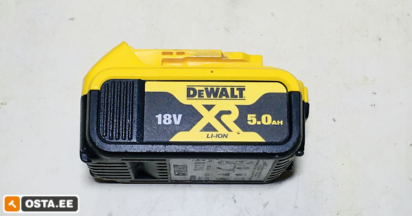 Aku Dewalt 18V / 5Ah XR LiIon , kasut. 4,83Ah (214679627) - Osta.ee