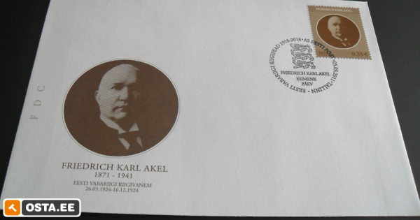 eesti fdc 2011friedrich karl akel (203399467) Osta.ee
