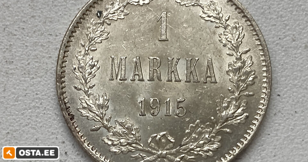 Tsaari soome hõbe 1markka1915 unc ! (203979217) - Osta.ee