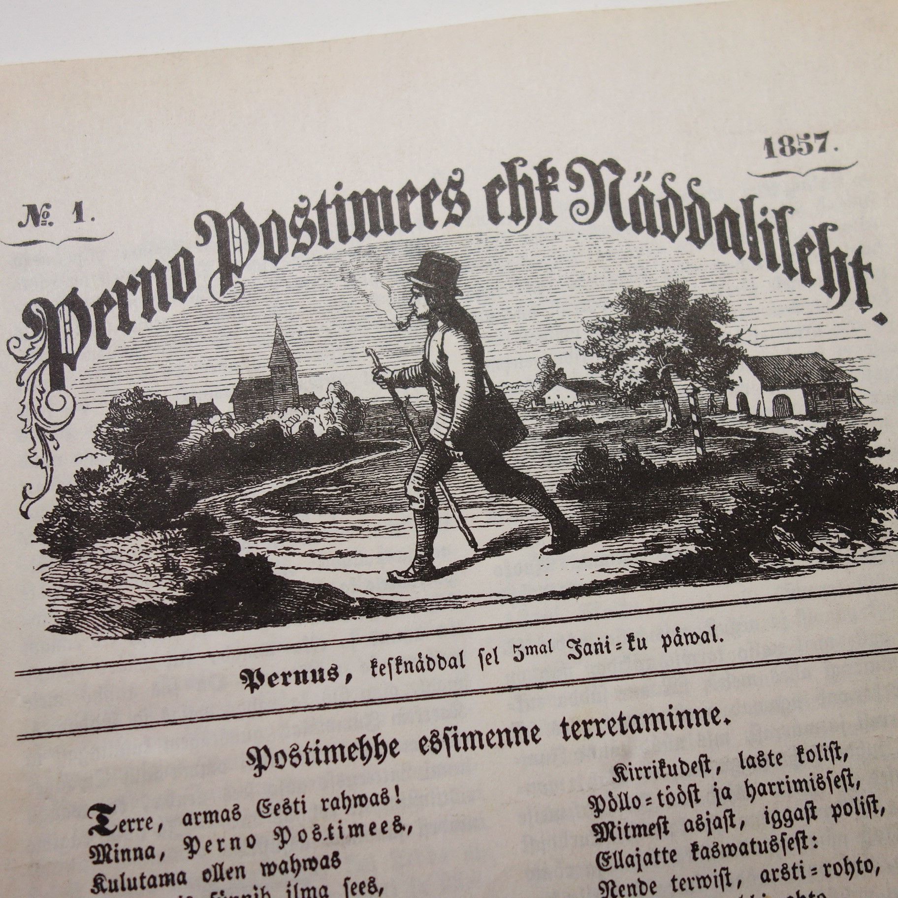 PERNO POSTIMEES ehk NÄDDALILEHT'' 1857  (148124026) 