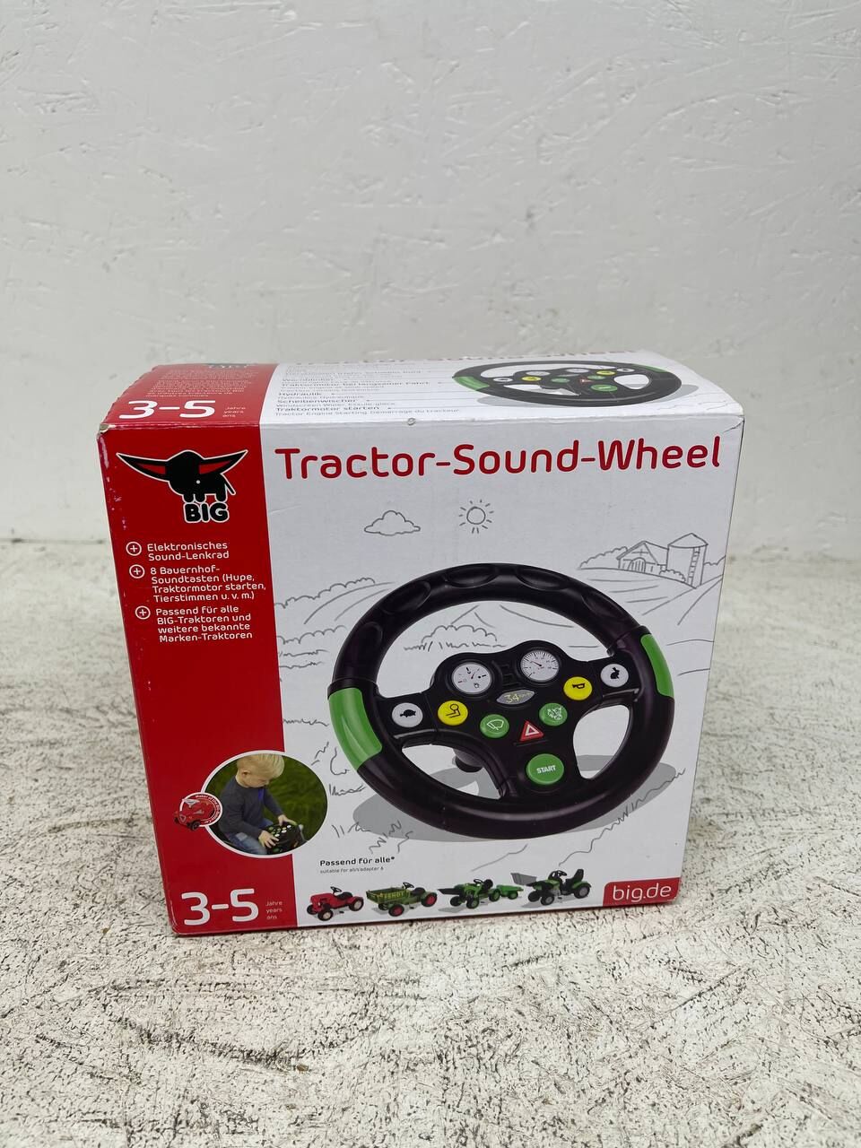 Interaktiivne mänguasi Mängu-rool BIG Tractor Sound-Wheel